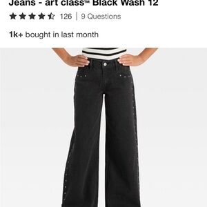 Art Class Black Flare Jeans for girls